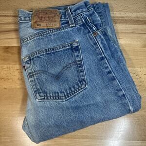 Vintage 90s Levi's 501 Jeans Blue Denim USA Made Button Fly 30X34 Red Tab